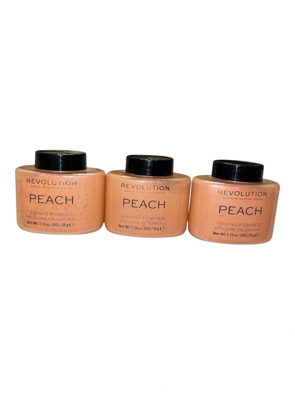 Makeup Revolution Peach Loose Baking Powder Trio